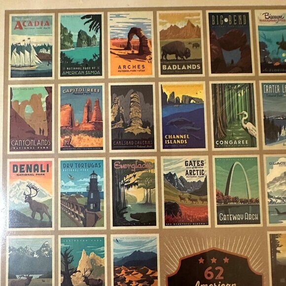 SEALED 1000 piece jigsaw puzzle 62 American National parks Wilderness & Wonder - Picture 6 of 10